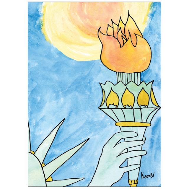 Lady Liberty Card 8 cards/9 env - Children's Art Project