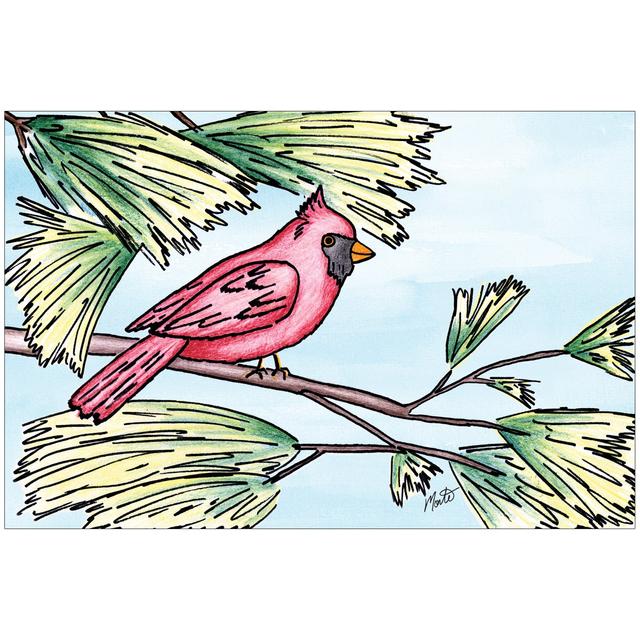 Cardinal In The Tree - Children's Art Project
