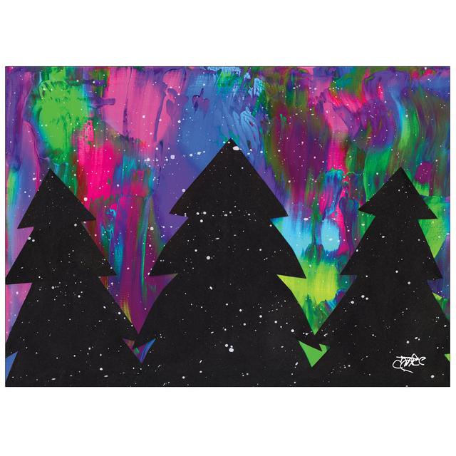Northern Lights Christmas 10 card pack - Children's Art Project